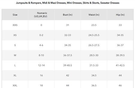 American Eagle women dresses size guide