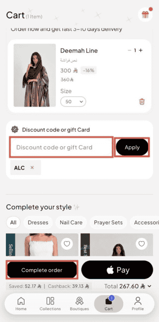 How to Apply the Aya Discount Code on Aya App